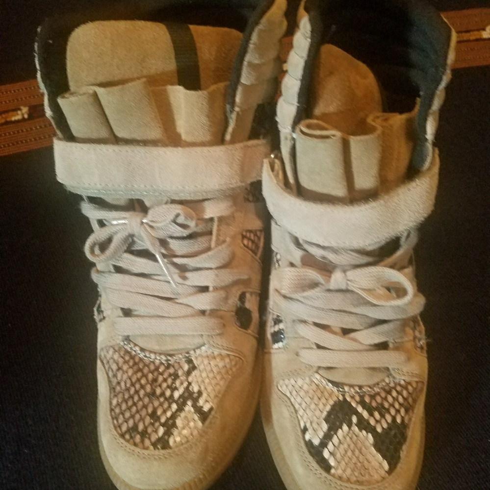 Zara snake sneaker wedge